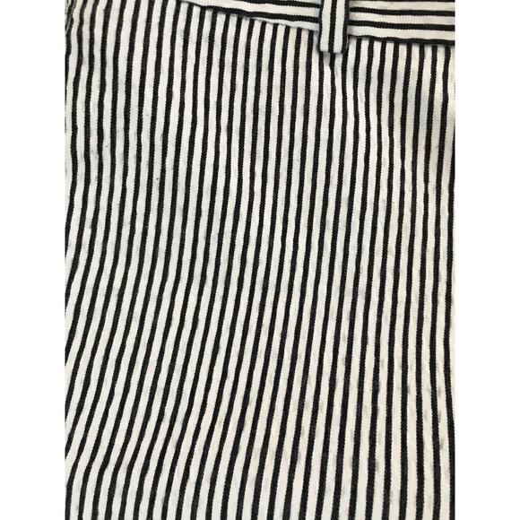 Club Monaco Low Rise Striped Crop Seersucker Trouser Pants - Picture 4 of 10